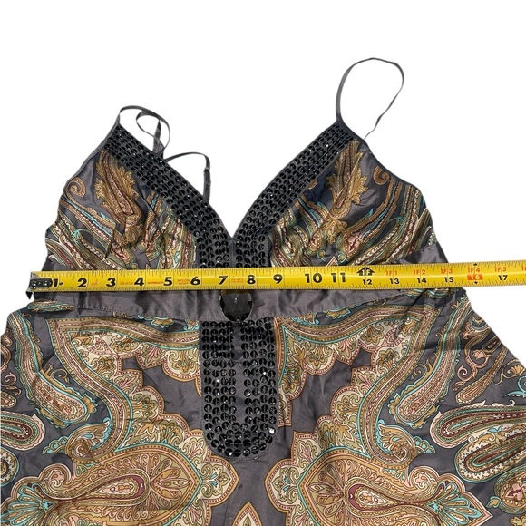 Cortefiel Elegant Multicolor Spaghetti Strap Dress Size:L - Picture 7 of 10